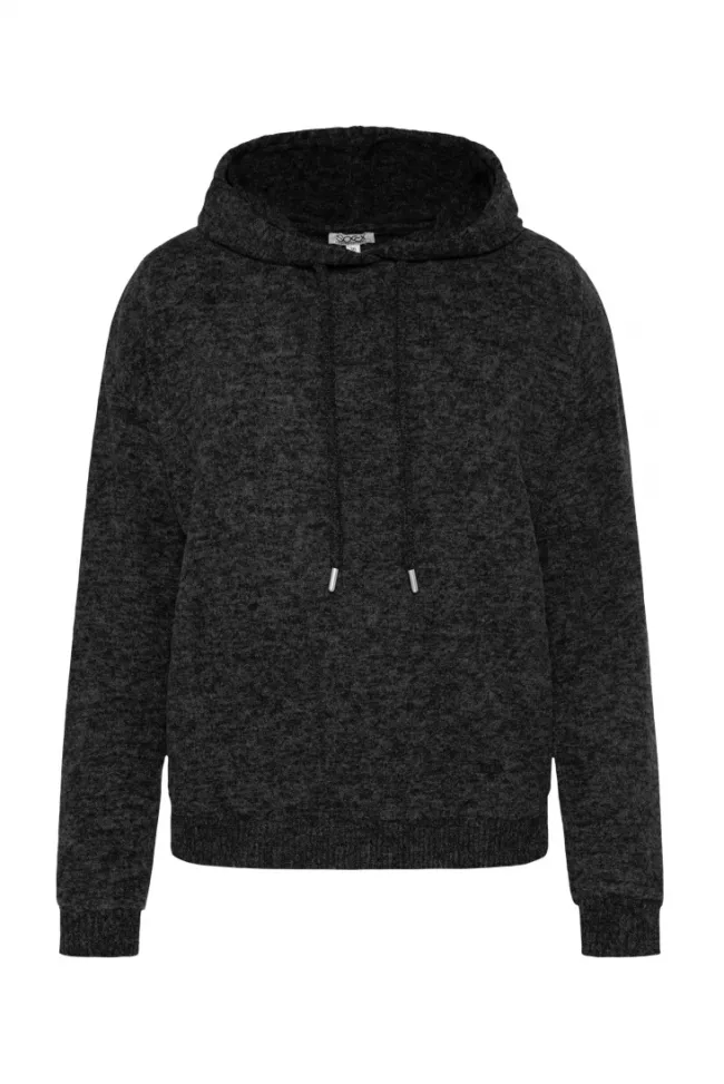 Damen CAMP DAVID & SOCCX Basic Hoodie aus Flauschstrick