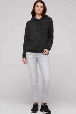 Damen CAMP DAVID & SOCCX Basic Hoodie aus Flauschstrick
