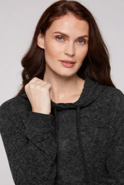 Damen CAMP DAVID & SOCCX Basic Hoodie aus Flauschstrick