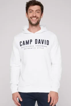 Herren CAMP DAVID & SOCCX Basic Hoodie mit Logo Print