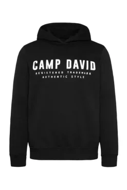 Herren CAMP DAVID & SOCCX Basic Hoodie mit Logo Print