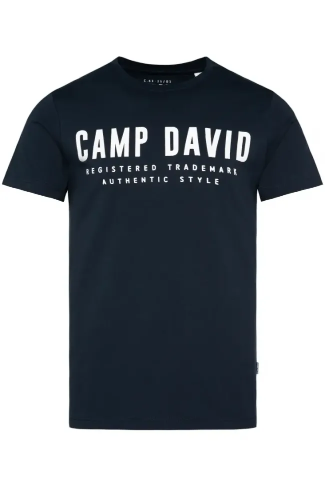 Herren CAMP DAVID & SOCCX Basic Logo T-Shirt blue navy