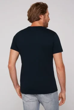 Herren CAMP DAVID & SOCCX Basic Logo T-Shirt blue navy