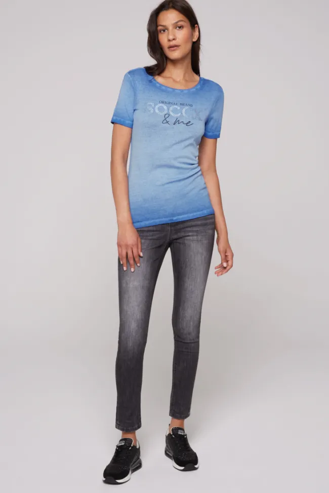 Damen CAMP DAVID & SOCCX Basic Logo T-Shirt Oil Dyed