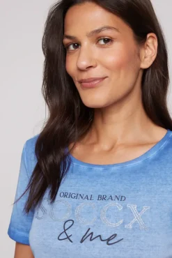 Damen CAMP DAVID & SOCCX Basic Logo T-Shirt Oil Dyed