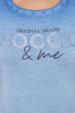 Damen CAMP DAVID & SOCCX Basic Logo T-Shirt Oil Dyed