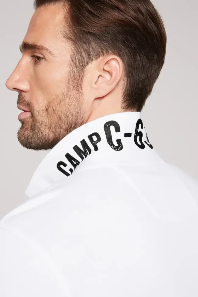 Herren CAMP DAVID & SOCCX Basic Pikee-Polo mit Logo-Stickerei