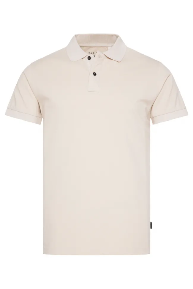 Herren CAMP DAVID & SOCCX Basic Pikee-Polo mit Trikotkragen light cappuccino