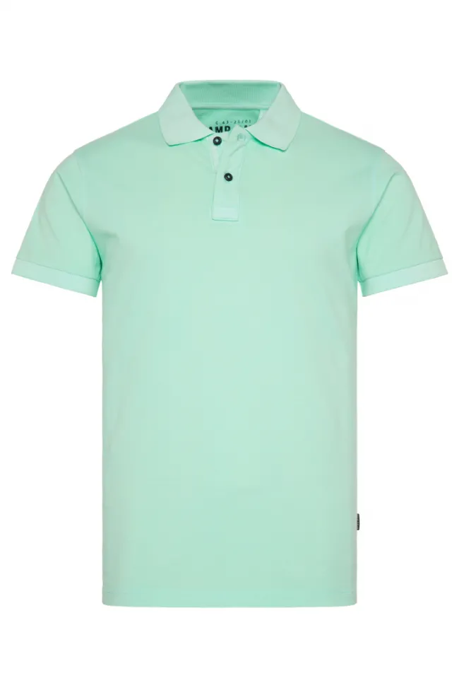 Herren CAMP DAVID & SOCCX Basic Pikee-Polo mit Trikotkragen sun aqua