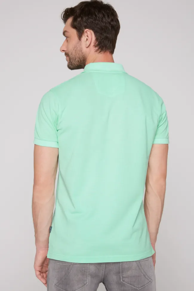 Herren CAMP DAVID & SOCCX Basic Pikee-Polo mit Trikotkragen sun aqua