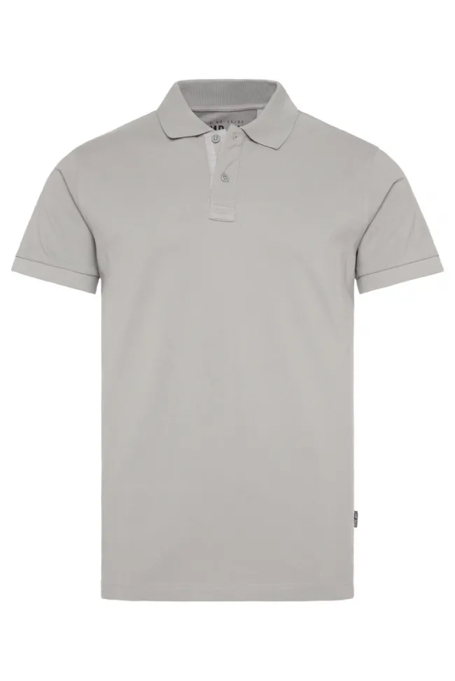 Herren CAMP DAVID & SOCCX Basic Pikee-Polo mit Trikotkragen polo grey