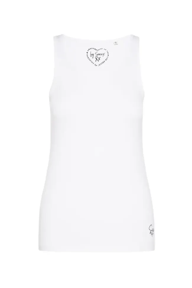 Damen CAMP DAVID & SOCCX Basic Top mit Mini Logo Print