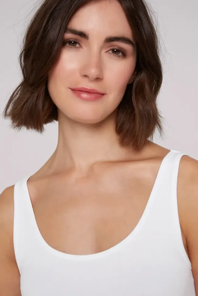 Damen CAMP DAVID & SOCCX Basic Top mit Mini Logo Print