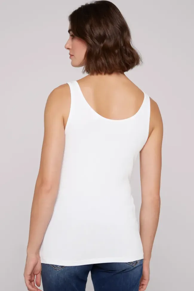Damen CAMP DAVID & SOCCX Basic Top mit Mini Logo Print