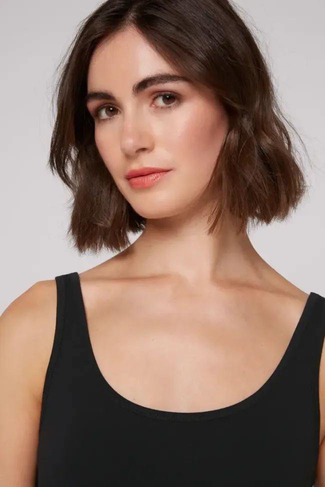 Damen CAMP DAVID & SOCCX Basic Top mit Mini Logo Print