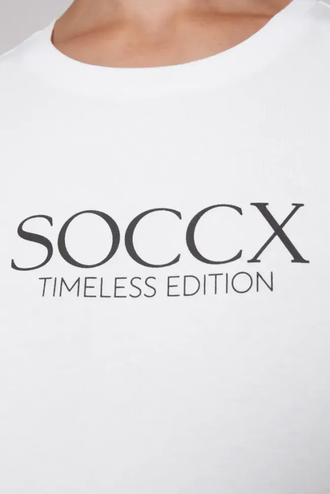 Damen CAMP DAVID & SOCCX Basic T-Shirt mit Logo Print