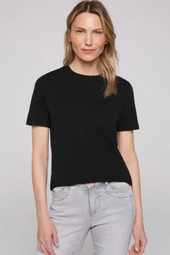 Damen CAMP DAVID & SOCCX Basic T-Shirt mit Rundhalsausschnitt