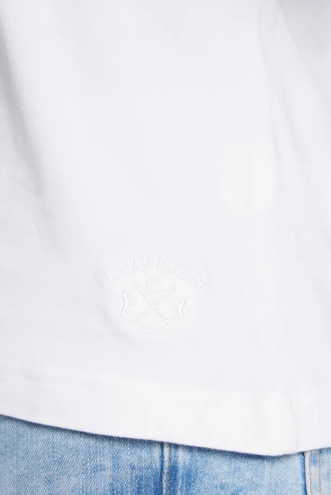 Herren CAMP DAVID & SOCCX Basic T-Shirt mit Rundhalsausschnitt, Doppelpack optic white / optic white