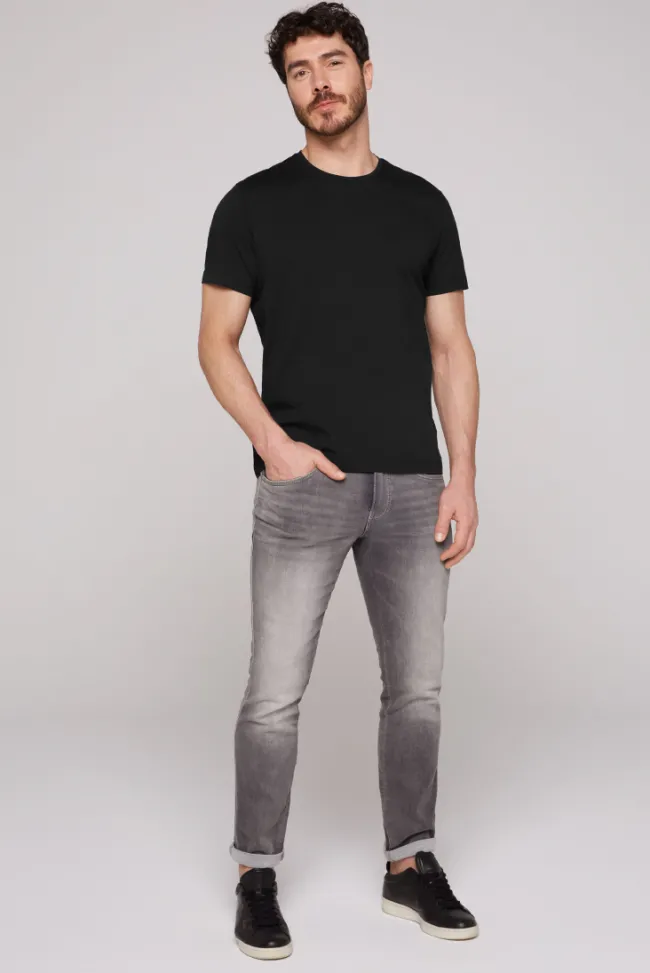Herren CAMP DAVID & SOCCX Basic T-Shirt mit Rundhalsausschnitt, Doppelpack /