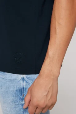 Herren CAMP DAVID & SOCCX Basic T-Shirt mit V-Neck, Doppelpack blue navy / blue navy