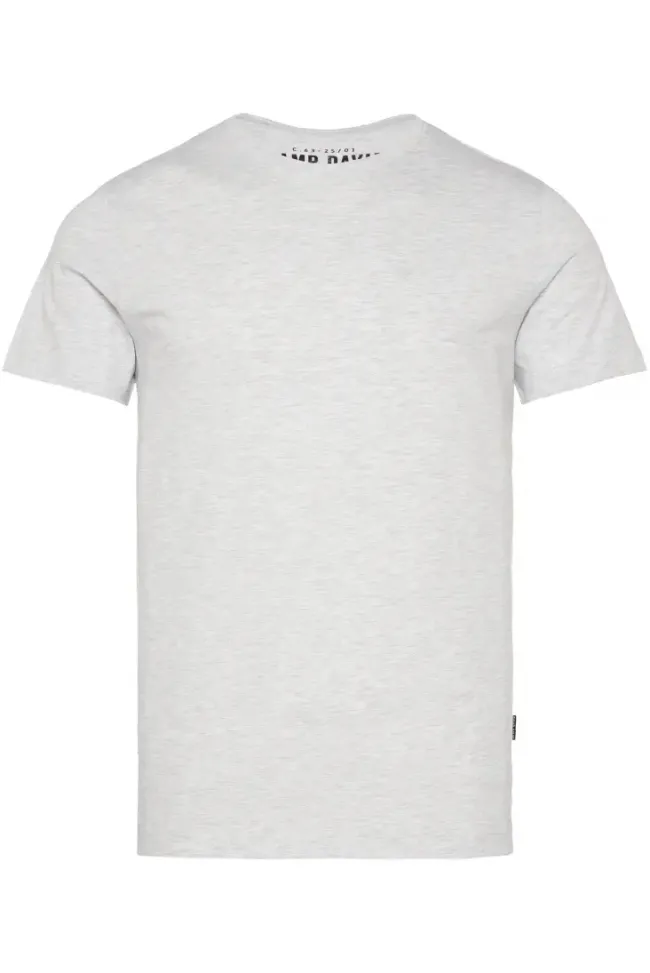 Herren CAMP DAVID & SOCCX Basic T-Shirt Rundhals 2er-Pack grey melange