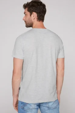 Herren CAMP DAVID & SOCCX Basic T-Shirt Rundhals 2er-Pack grey melange