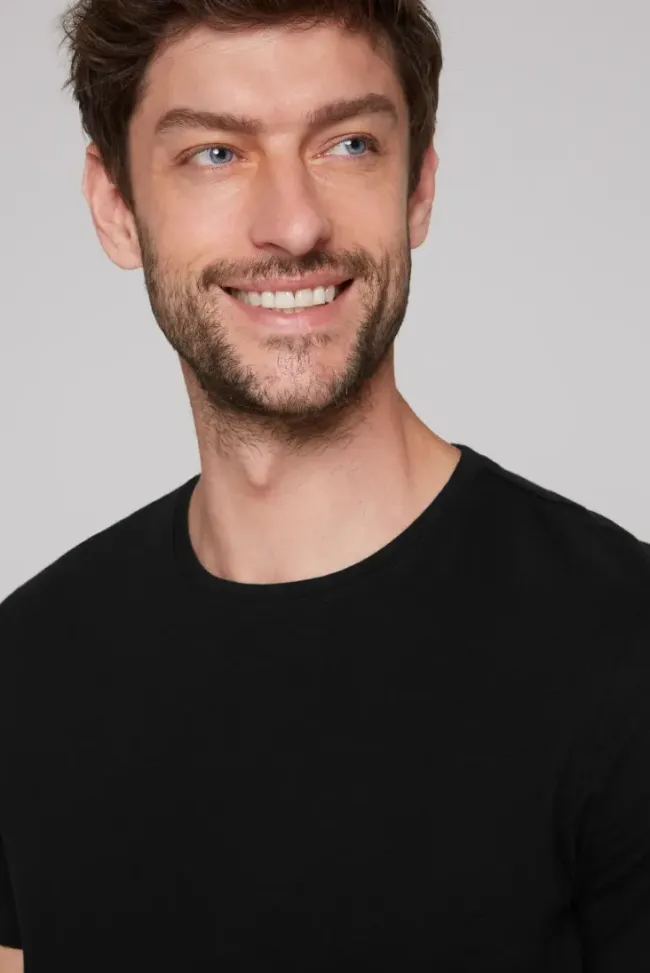 Herren CAMP DAVID & SOCCX Basic T-Shirt Rundhals 2er-Pack
