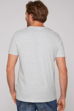 Herren CAMP DAVID & SOCCX Basic T-Shirt V-Neck 2er-Pack grey melange