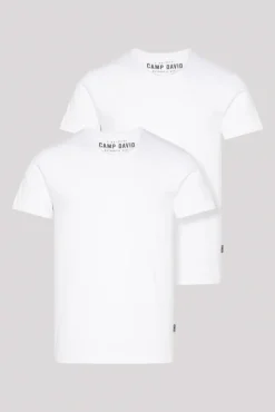 Herren CAMP DAVID & SOCCX Basic T-Shirt V-Neck 2er-Pack