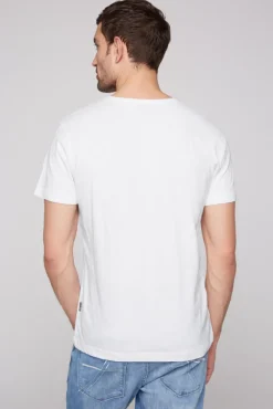 Herren CAMP DAVID & SOCCX Basic T-Shirt V-Neck mit Used-Kante
