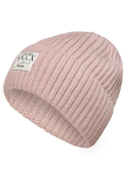 Damen CAMP DAVID & SOCCX Beanie in Rippstrick mit Label Patch rose blush