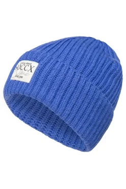 Damen CAMP DAVID & SOCCX Beanie in Rippstrick mit Label Patch