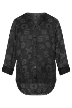 Damen CAMP DAVID & SOCCX Bluse Oil Dyed mit Intarsia-Muster