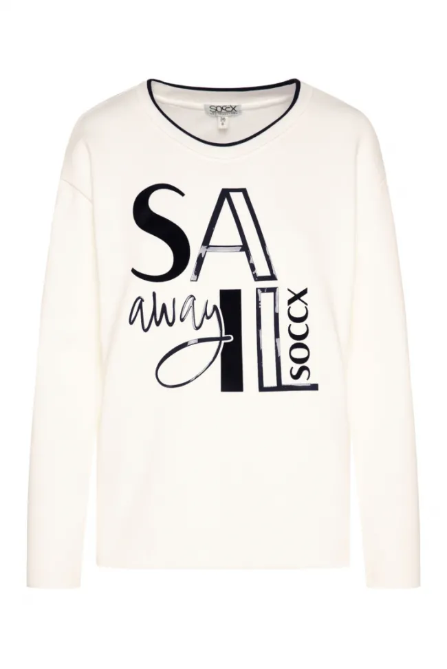 Damen CAMP DAVID & SOCCX Bonded Sweatshirt mit Glossy-Print