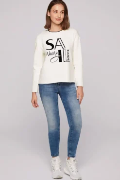 Damen CAMP DAVID & SOCCX Bonded Sweatshirt mit Glossy-Print