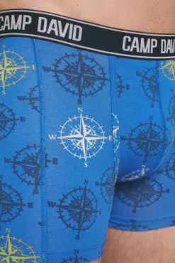 Herren CAMP DAVID & SOCCX Boxershorts mit All Over Print, 2er-Pack electric blue / red