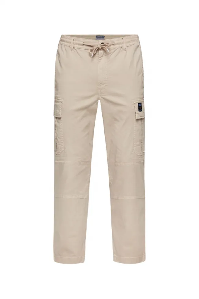 Herren CAMP DAVID & SOCCX Cargohose mit Klappentaschen neutral beige