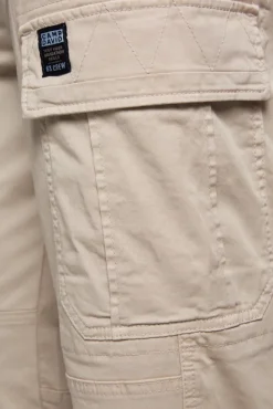 Herren CAMP DAVID & SOCCX Cargohose mit Klappentaschen neutral beige