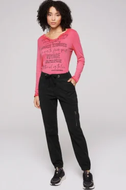 Damen CAMP DAVID & SOCCX Cargohose mit Print Artwork