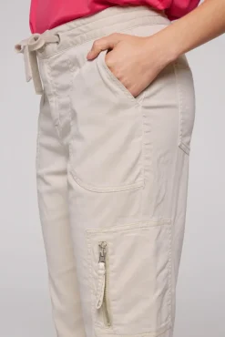 Damen CAMP DAVID & SOCCX Cargohose mit Print Artwork stone beige