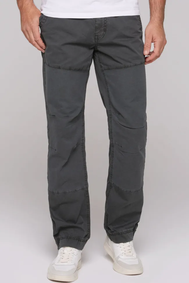 Herren CAMP DAVID & SOCCX Cargohose mit tonigen Canvas-Details