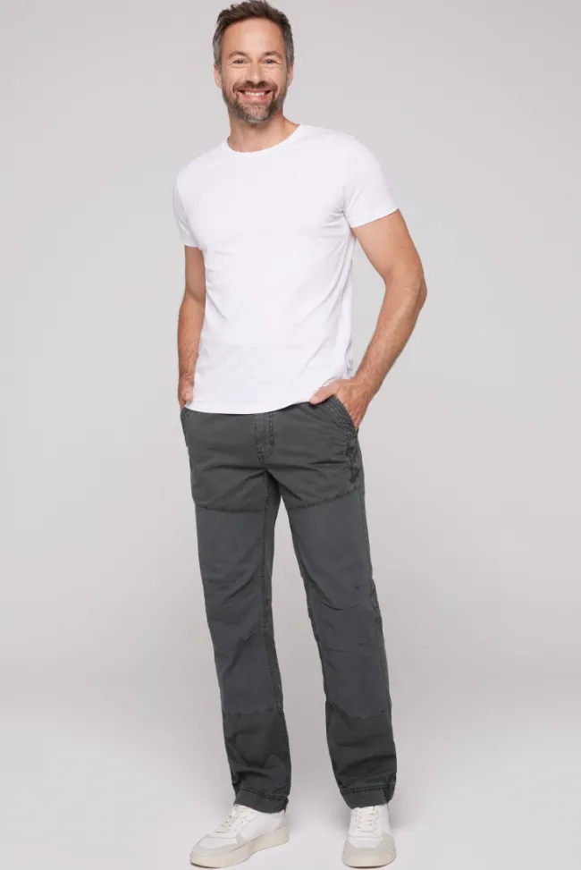 Herren CAMP DAVID & SOCCX Cargohose mit tonigen Canvas-Details