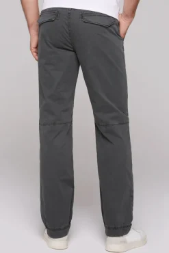 Herren CAMP DAVID & SOCCX Cargohose mit tonigen Canvas-Details