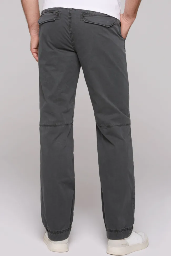 Herren CAMP DAVID & SOCCX Cargohose mit tonigen Canvas-Details