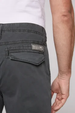 Herren CAMP DAVID & SOCCX Cargohose mit tonigen Canvas-Details