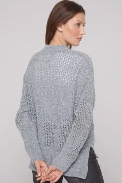 Damen CAMP DAVID & SOCCX Chenille-Cardigan mit Strickmuster cold grey