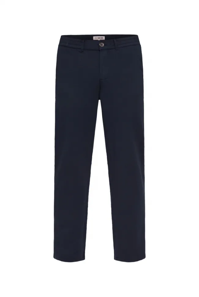 Herren CAMP DAVID & SOCCX Chinohose mit Jogger-Details blue navy