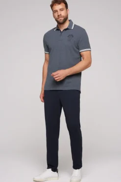 Herren CAMP DAVID & SOCCX Chinohose mit Jogger-Details blue navy