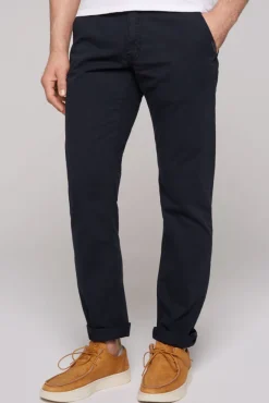 Herren CAMP DAVID & SOCCX Chinohose Stone Washed blue navy