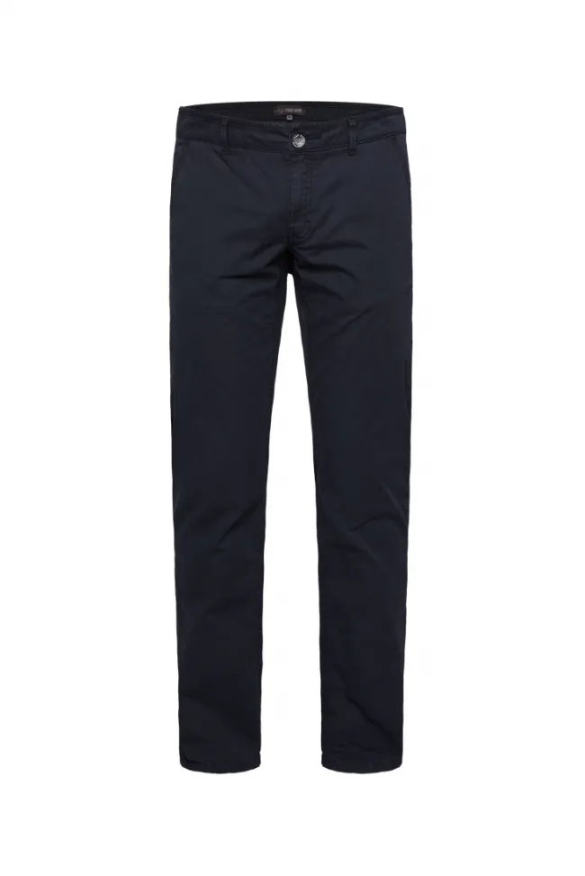 Herren CAMP DAVID & SOCCX Chinohose Stone Washed blue navy